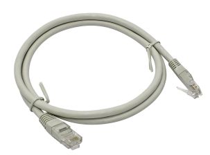 Шнур комм. Datarex, кат. 5е, неэкр., U/UTP, RJ45/RJ45, LSZH (нг(A)-HF), 0.3м, серый
