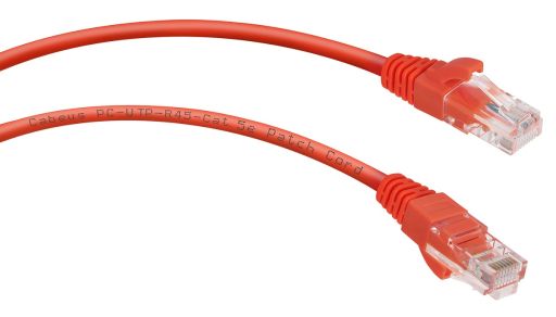 Шнур коммутационный Cabeus PC-UTP-RJ45-Cat.5e-1m-RD