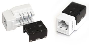 Модуль универсальный Hyperline, keystone, 1хRJ45, Toolless, кат. 6A, неэкр., 1 шт, цвет: белый
