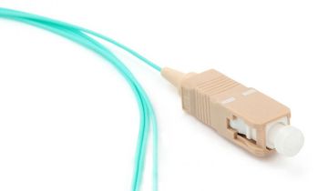 (Архив)Пигтейл Hyperline, SC (MM), OM4 50/125, 1м, серый хвостовик, цвет: голубой