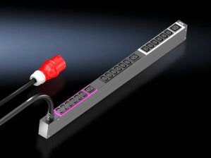 Блок силовых розеток Rittal Basic, IEC 60320 С13 х 18, IEC 60320 С19 х 3, вход CEE, шнур 3 м, 845х44х70 мм (ВхШхГ), 16А, для шкафов 1200 мм, защита от