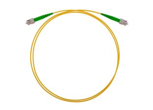 (Архив)Шнур коммутационный Связьстройдеталь ШОС-SM/2.0, Simplex FC/FC (APC/APC), G.652, LSZH-FR, 1м, металл хвостовик, цвет: жёлтый