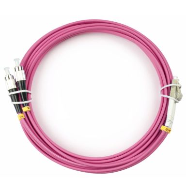 Коммутационный шнур оптический Cabeus FOP-50-OM4-LC-FC-25m