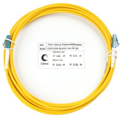 Коммутационный шнур оптический Cabeus FOP(s)-9-LC-LC-7m