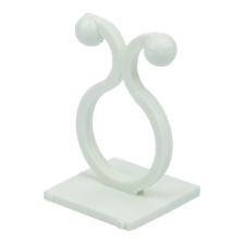 Организатор комм. шнуров Datarex, 33х20,3х20,6 мм (ВхШхГ), одинарный, самоклеящийся, цвет: белый, (тип "кролик") 