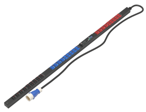 Блок силовых розеток Rem Rem-3MC, IEC C13, IEC C19 х42, шнур 1,8м, 1820х54х49 мм(ВхШхГ), 16А, 3ф, вход IEC 320 309 3P+N+PE, чёрный, Lock