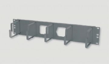 (Архив)Организатор комм. шнуров Eurolan, 19", 2HU, кольцевого типа, с отверстиями, для шкафов и стоек Eurolan, цвет: серебристый
