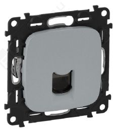 Розетка информационная Legrand Valena Allure, 1x RJ45, кат. 6, неэкр., внешняя, 51х58 мм (ВхШ), цвет: алюминий, (LEG.753942)