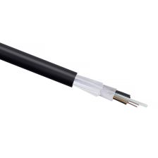 Кабель волоконно-оптический Cabeus Loose Tube, 4хОВ, OS2 9/125, UV PE, Ø 9,2мм, снаружи зданий для подвеса, небронированный, 7 кН, чёрный