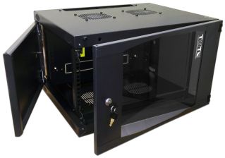 Шкаф телекоммуникационный настенный TWT Next, 19", 12U, 658х550х600 мм (ВхШхГ), дверь: стекло, разборный, цвет: чёрный