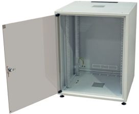 (Архив)Шкаф телекоммуникационный напольный Zpas SJB, IP20, 12U, 604х600х600 мм (ВхШхГ), дверь: стекло, сварной, цвет: серый