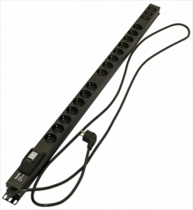 Блок распределения питания Hyperline SHE-15SH-3IEC-B-2.5EU