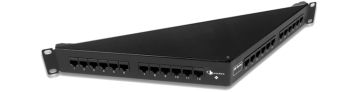 Комм. патч-панель Siemon, 19", 1HU, портов: 24 х RJ45, кат. 6, универсальная, неэкр., цвет: чёрный, (HD6-24AB)