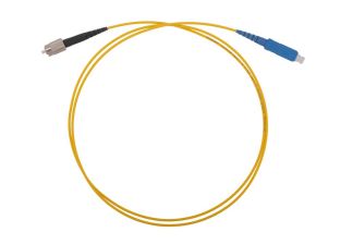 (Архив)Шнур коммутационный Связьстройдеталь ШОС-SM/2.0, Simplex FC/SC (UPC/UPC), G.652, LSZH-FR, 1м, цвет: жёлтый