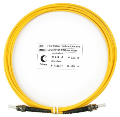 Коммутационный шнур оптический Cabeus FOP(s)-9-ST-ST-3m