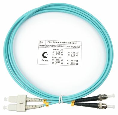 Коммутационный шнур оптический Cabeus FOP-50-SC-ST-2m