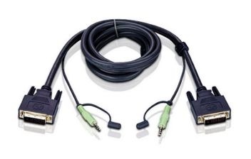 Шнур ввода/вывода Aten, DVI-D, 1.8 м, одноканальный разъём, (2L-7D02V)