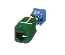Модуль универсальный Panduit, mini-com, 1хRJ45(8P8C), CGJT, кат. 6A, 500 Мгц, неэкр., 1 шт, цвет: зелёный