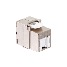Модуль розеточный Datarex, keystone, 1хRJ45, Toolless, кат. 6A, экр., 1 шт, цвет: металл