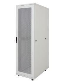(Архив)Шкаф телекоммуникационный напольный Canovate Silver, 42U, 2033х800х1000 мм (ВхШхГ), дверь: перфорация, разборный, цвет: серый