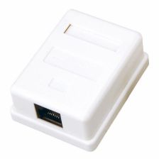 (Архив)Розетка в сборе Rexant, 1x RJ45, кат. 5е, неэкр., внешняя, упаковка: 25 шт, цвет: белый, (03-0121)
