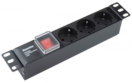 Блок распределения питания Hyperline SHE10-3SH-S-IEC