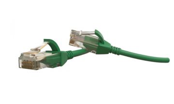 Шнур комм. Hyperline, кат. 6, неэкр., U/UTP, RJ45/RJ45, LSZH, AWG28 2м, зелёный