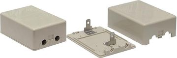 (Архив)Коробка распределительная Hyperline, плинтов 10, 3U, настенный, 150х105х55 мм (ВхШхГ), цвет: кремовый