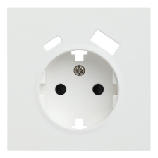 Лицевая панель розеточная Rikett Classic, С защитными шторками с USB A+C, цвет: белый сатин, (35637 MW)