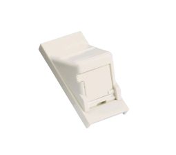 Лиц. панель розеточная Panduit ,Mini-Com, 39,11х24,8 мм (ВхШ), скошенная, шторки, цвет: арктический белый (CM6CESSAW-X)