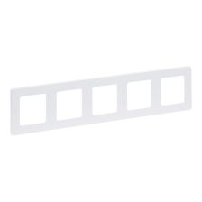 Рамка Legrand INSPIRIA, 5 постов, 368х84х10 мм (ВхШхГ), плоская, универсальная, цвет: белый (LEG.673970)