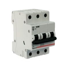 Автоматический выключатель Legrand TX3, 3 модуль, C класс, 3P, 25А, 6кА, (LEG.404058)