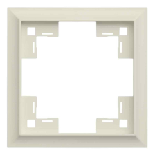 Лиц. рамка розеточная Rikett Classic, 90х90 мм (ВхШ), цвет: кремовый сатин (35910 MC)