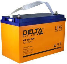 Аккумулятор для ИБП Delta Battery HR, 220х171х330 мм (ВхШхГ),  Необслуживаемый свинцово-кислотный,  12V/100 Ач, цвет: оранжевый, (HR 12-100)