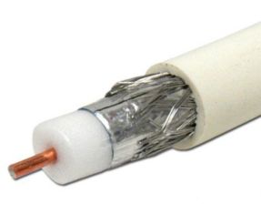 Кабель коаксиальный Belden RG-179, PVC, двухслойный экран (100% + 95%), 75 Ом, d 2,54, цвет: белый