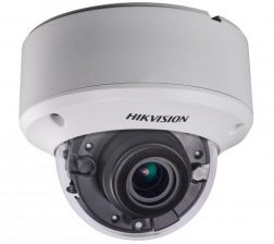 Сетевая IP видеокамера HIKVISION, купольная, улица, 1/2,5’, ИК-фильтр, цв: 0,008лк, фокус объе-ва: 2,8-12мм, цвет: белый, (DS-2CE56H5T-VPIT3Z (2.8-12 