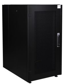 Шкаф серверный напольный Datarex, IP20, 20U, 1033х600х800 мм (ВхШхГ), дверь: перфорация, боковая панель: сплошная съемная, разборный, цвет: чёрный