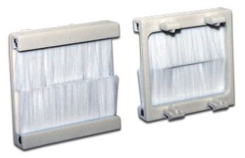 Щеточный ввод Lanmaster, 45х45 мм (ВхШ), цвет: белый