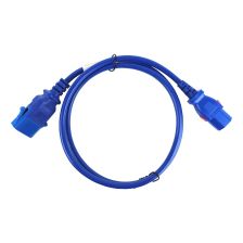 Силовой шнур BNH, IEC 60320 С13, вилка IEC 60320 С14, 2 м, 10А, с фиксатором обеих сторон, цвет: синий