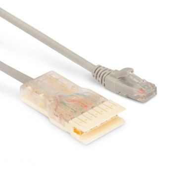Шнур коммутационный телефонный Hyperline PC-110-RJ45-4P-C5e-1M-LSZH-GY