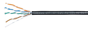 Кабель витая пара Cabeus UTP-4P-Cat.5e-SOLID-OUT-LSZH-UV