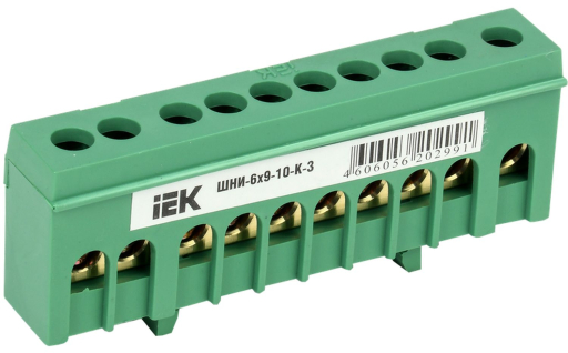 Шина заземления IEK YNN10-69-10KD-K06