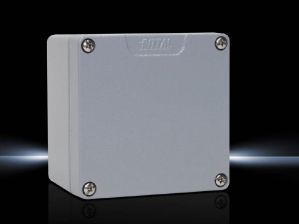 Шкаф электротехнический настенный Rittal, IP66, 120х122х80 мм (ВхШхГ), дверь: металл, алюминий, цвет: серый