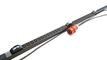 БРП (PDU) Basic Hyperline SHE, IEC 60320 С13 х 36, IEC 60320 С19 х 6, вход IEC 309 16A 3P+N+E, шнур 3 м, 1 918мм, 3ф 16А, автомат, чёрный