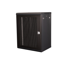 Шкаф телекоммуникационный настенный Datarex, 19", 15U, 600х450 мм (ШхГ), дверь: перфорация, разборный, цвет: чёрный
