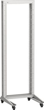 Стойка открытая 19" ITK LINEA F, телекоммуникационная, 20U, 1020х600х600 мм (ВхШхГ), однорамная, цвет: серый