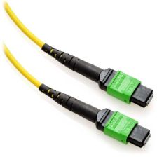 Комм. шнур оптический Hyperline, MPO/MPO, OS2 9/125, LSZH, 3м, чёрный хвостовик, цвет: жёлтый
