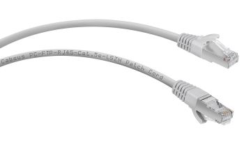 Шнур комм. Cabeus, кат. 5е, экр., F/UTP, RJ45/RJ45, LSZH, AWG24, 1.5м, серый