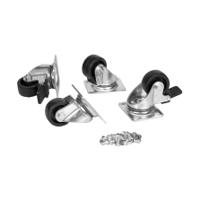 Ролики Datarex, 140х160х70 мм (ВхШхГ), нагрузка до 100 кг, для телекоммуникационных шкафов, цвет: чёрный, 4 шт. в комплекте