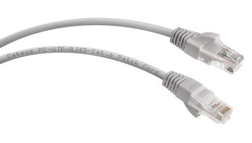 Шнур комм. Cabeus, кат. 6, неэкр., U/UTP, RJ45/RJ45, PVC, AWG24, 1.5м, серый